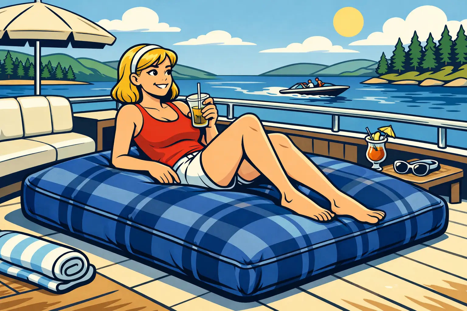 Bean bag pour ponton familial haut de gamme