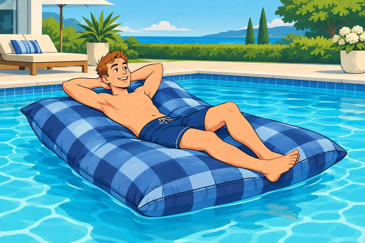 Test bean bag flottant piscine en conditions réelles