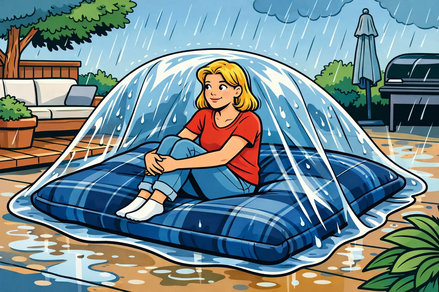 Comment protéger un siège extérieur contre la pluie