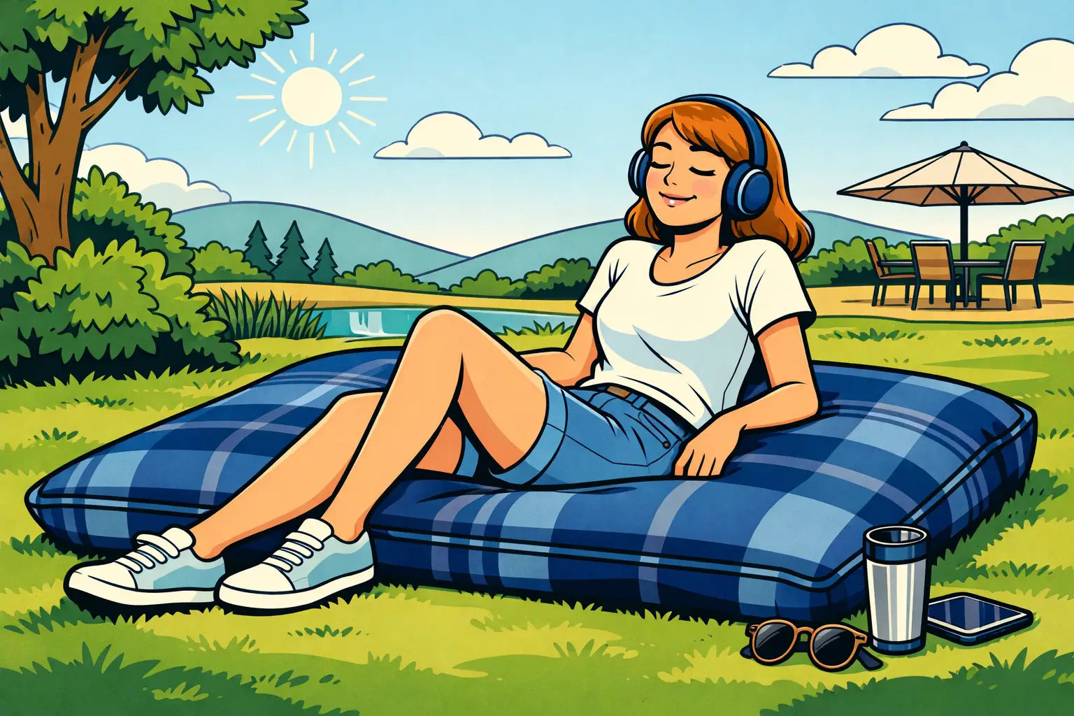 Assise sensorielle pour adulte en extérieur